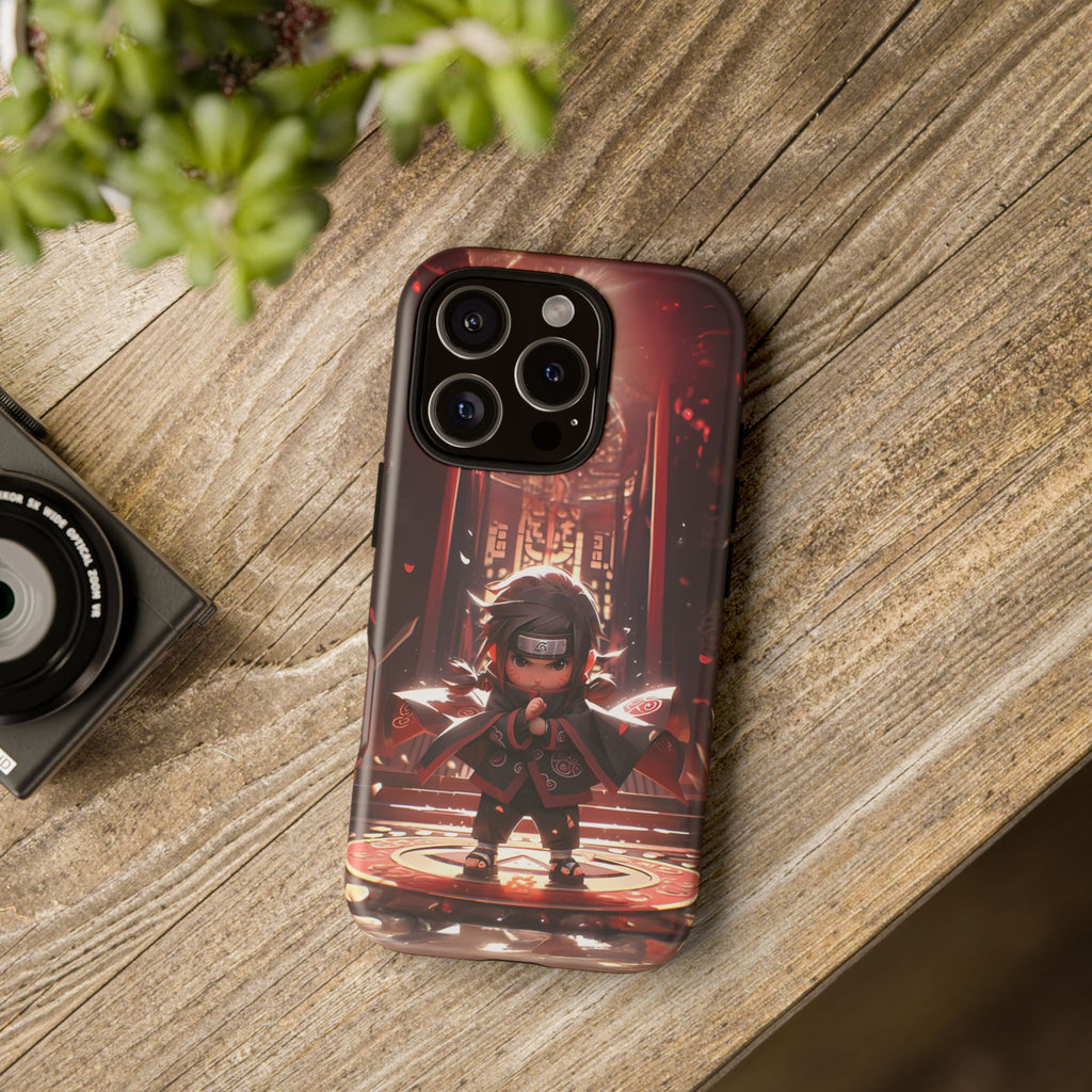 Chibi Itachi Tough Phone Case – Anime Protective Case for iPhone & Samsung, UV Resistant, Durable & Stylish