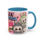 Lazy Yoga Labubu Cartoon Accent Coffee Mug - Fun and Playful Design for Coffee Lovers