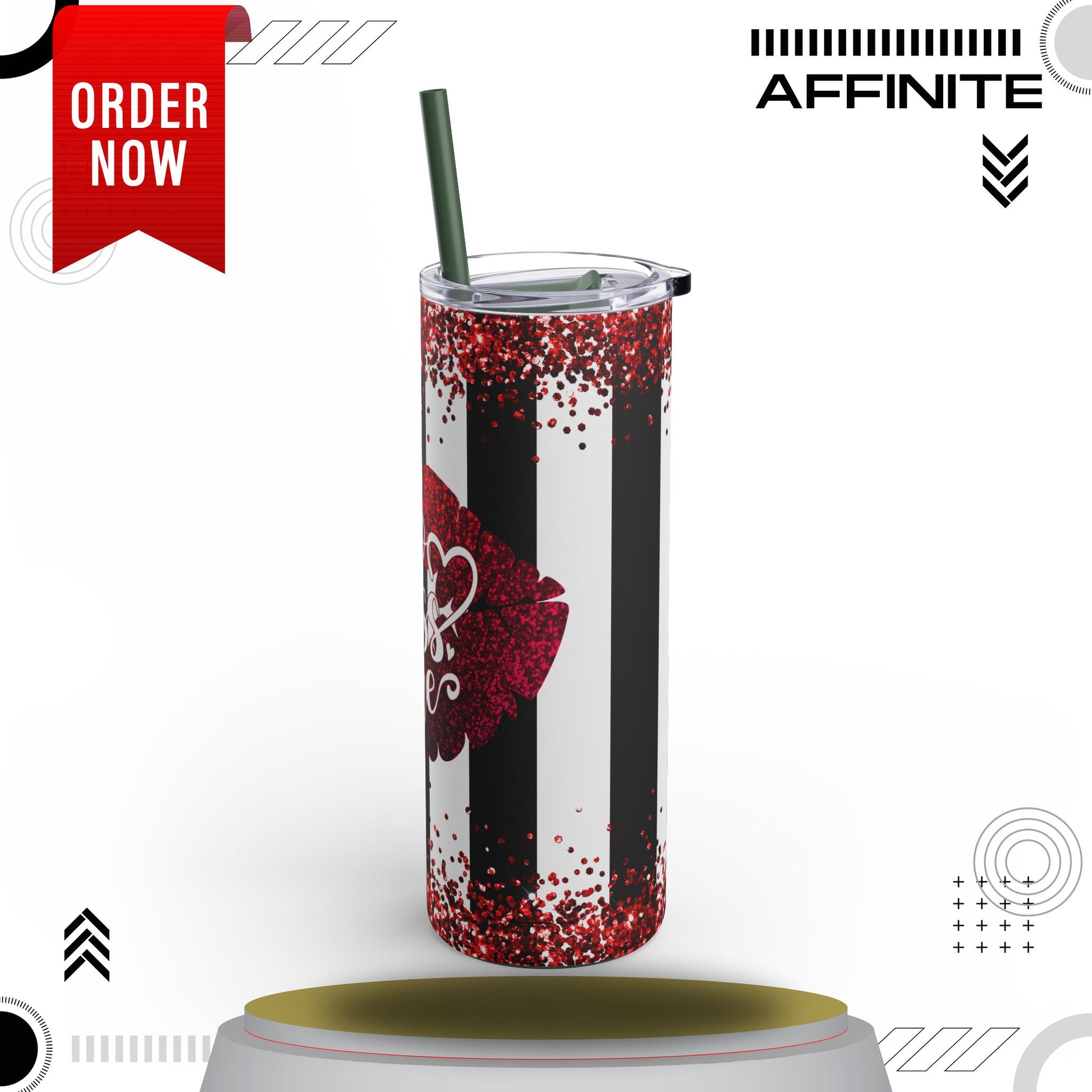 Tumblers Valentine Tumbler 20oz - "So Kiss Me" Matte Skinny Cup