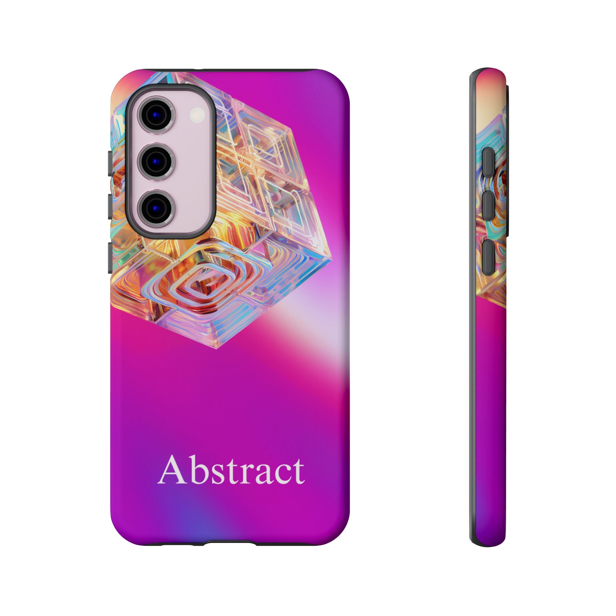 Vibrant 3D Cube Phone Case - Colorful Gradient Art for iPhone, Samsung & Pixel