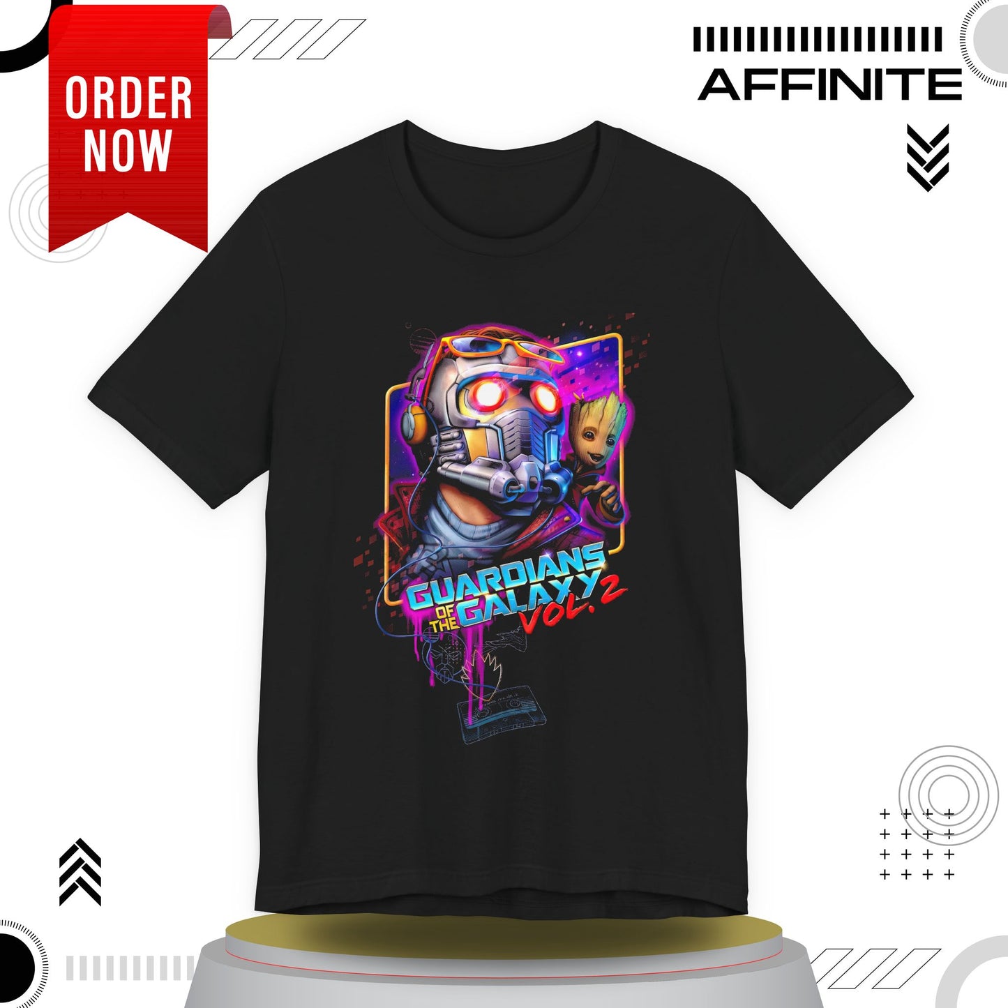 T-Shirt Guardians of the Galaxy Vol 2 T-Shirt – Retro Marvel Graphic Tee (Unisex)