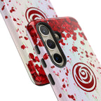 Tough Cases - Red Blossom Elegance Themed Phone Protection for iPhone, Samsung, and Google Pixel (Matte/Glossy)
