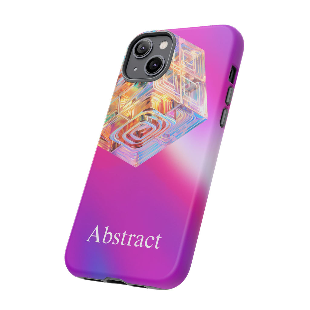 Vibrant 3D Cube Phone Case - Colorful Gradient Art for iPhone, Samsung & Pixel