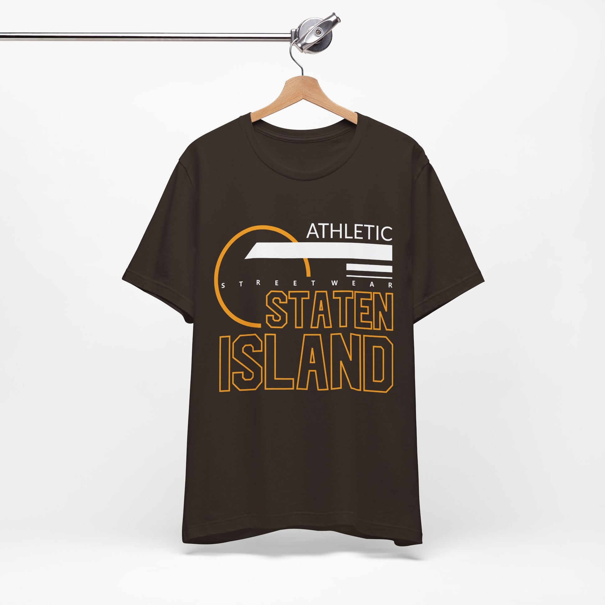 T-Shirt Unisex T Shirt - Athletic Staten Island Tee | Casual Comfort Fit | Affinite Brown
