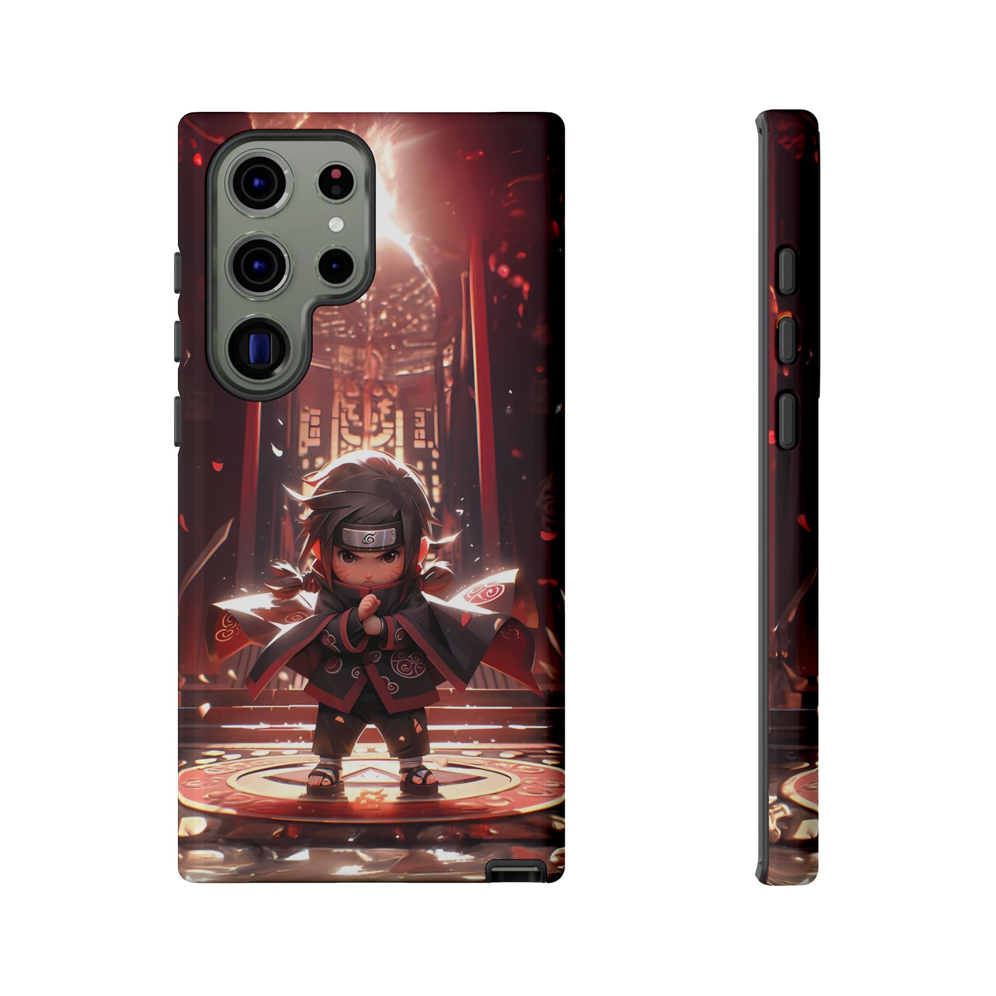 Chibi Itachi Tough Phone Case – Anime Protective Case for iPhone & Samsung, UV Resistant, Durable & Stylish