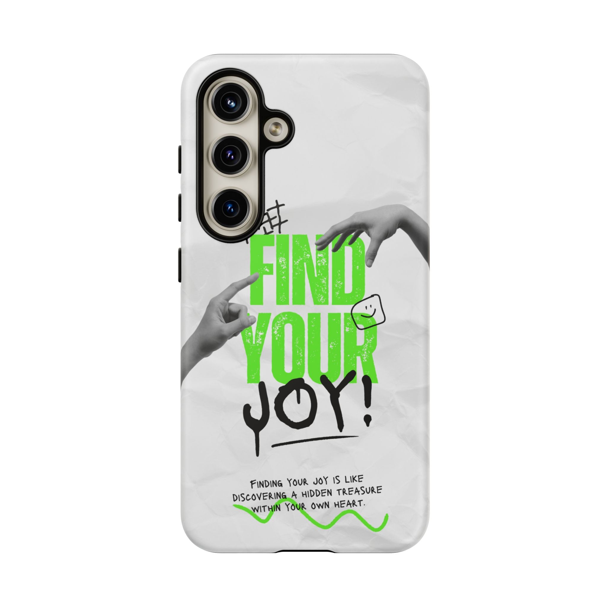 Phone Cases - Find Your Joy Themed Tough Phone Protection for iPhone, Samsung, Google Pixel (Matte/Glossy)