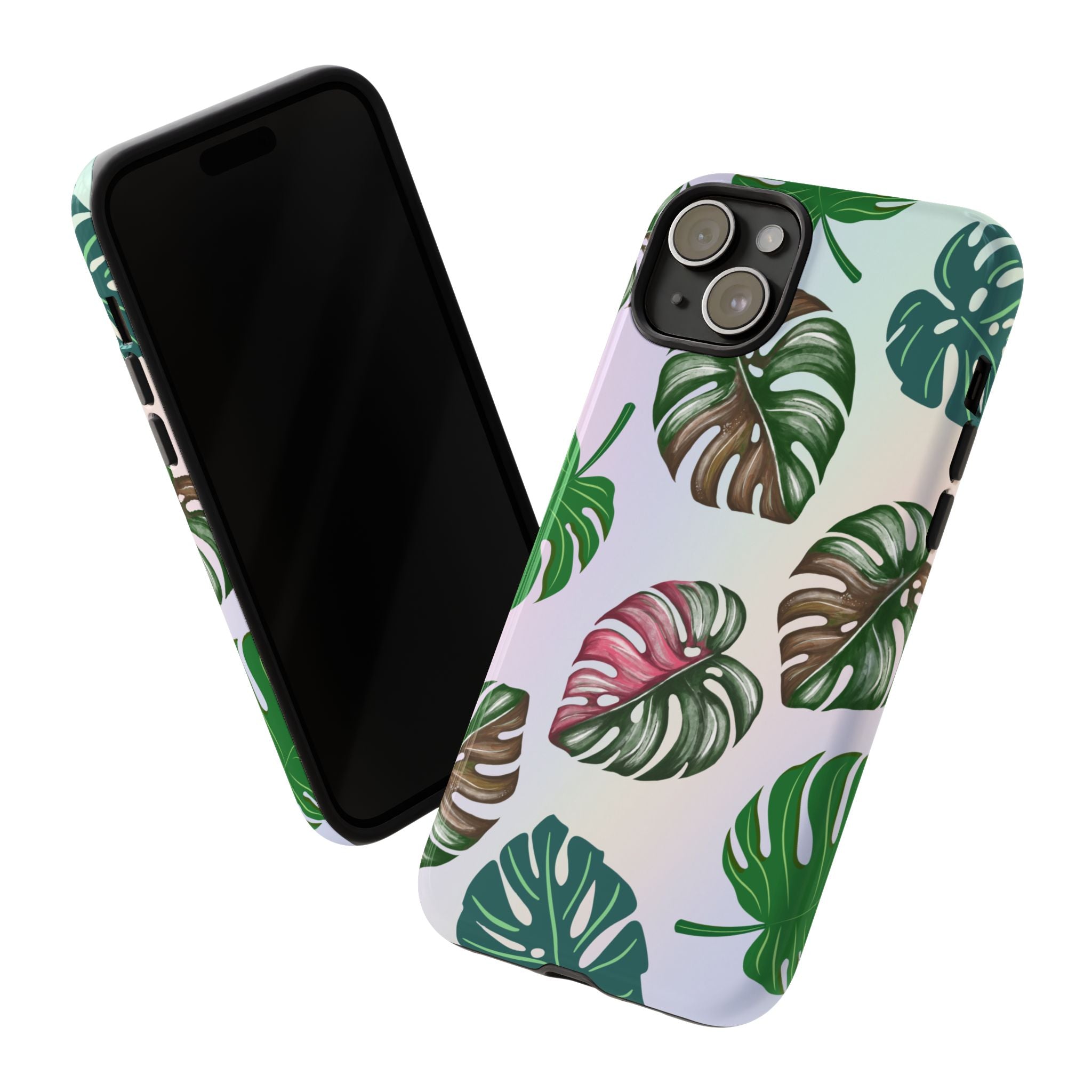 Tough Cases - Monstera Leaf Themed Phone Protection for iPhone, Samsung, and Google Pixel (Matte/Glossy)