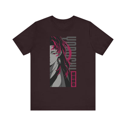 T-Shirt Yoriichi Anime T-Shirt - Demon Slayer Inspired Graphic Tee (Unisex Cotton) Oxblood Black