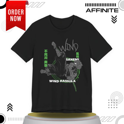 T-Shirt Sanemi Wind Hashira Shirt - Official Demon Slayer Merch (Unisex Anime Tee)