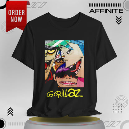 T-Shirt Gorillaz T-Shirt - Streetwear Unisex Band Tee for Music Fans (100% Cotton)