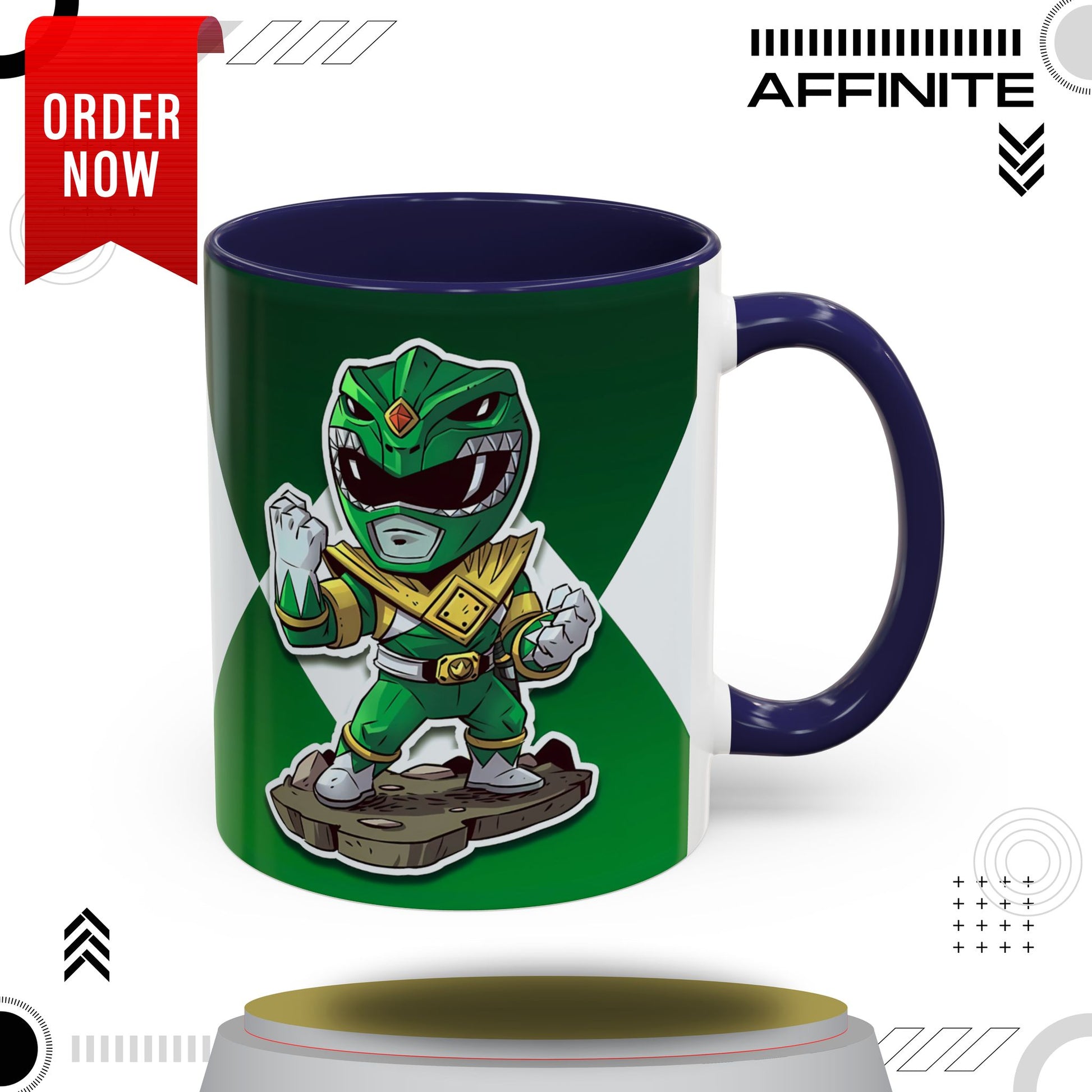 Mug Green Ranger Mug – 11oz & 15oz Mighty Morphin Power Rangers Ceramic Cup 11oz Navy