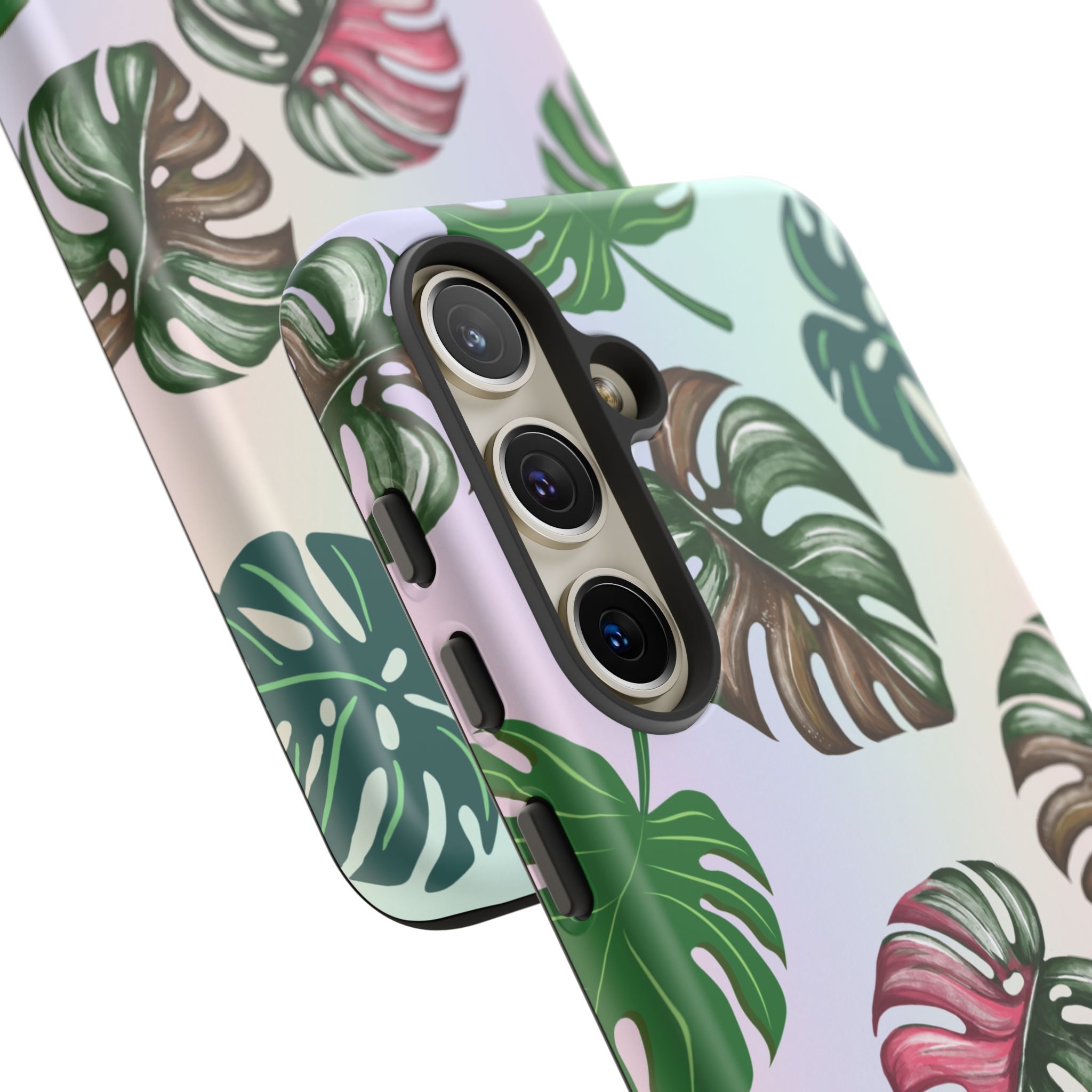 Tough Cases - Monstera Leaf Themed Phone Protection for iPhone, Samsung, and Google Pixel (Matte/Glossy)