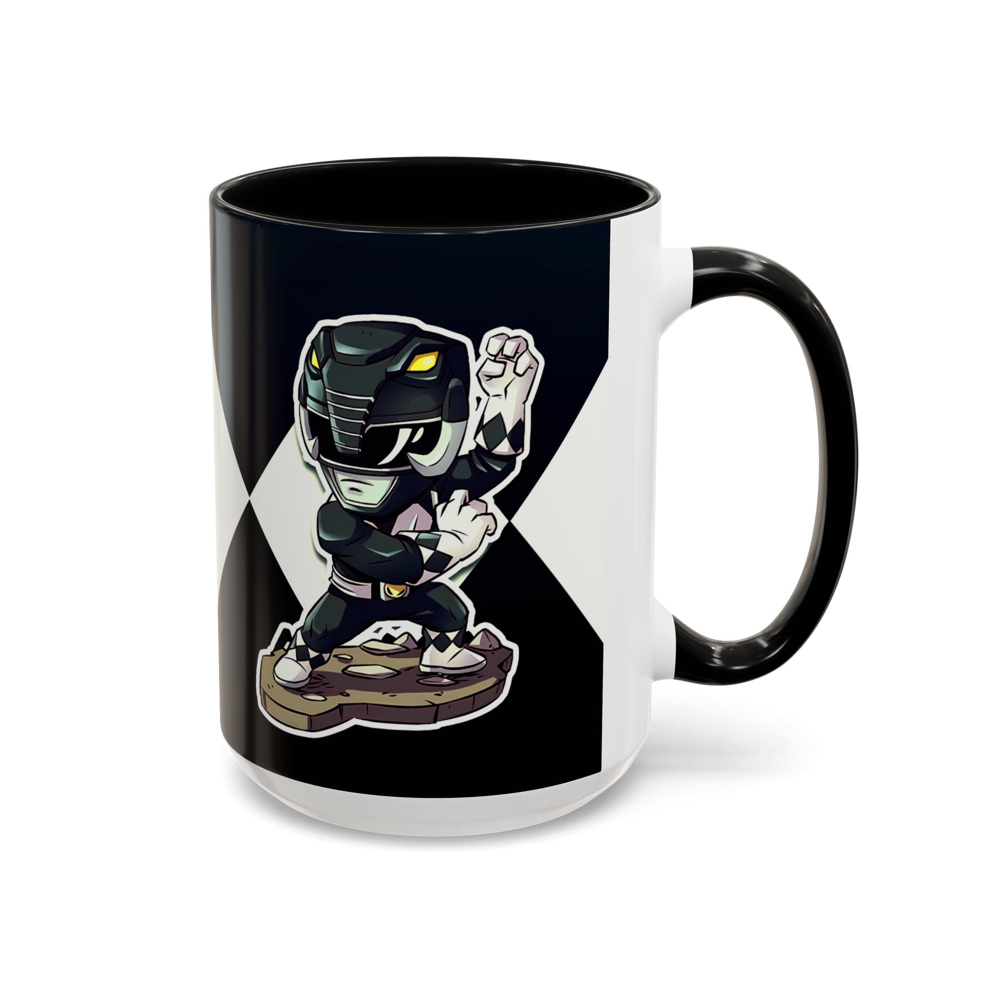 Mighty Morphin Power Rangers Black Ranger Ceramic Mug - 11oz & 15oz Coffee Mug - Accent Mug for Pop Culture Fans