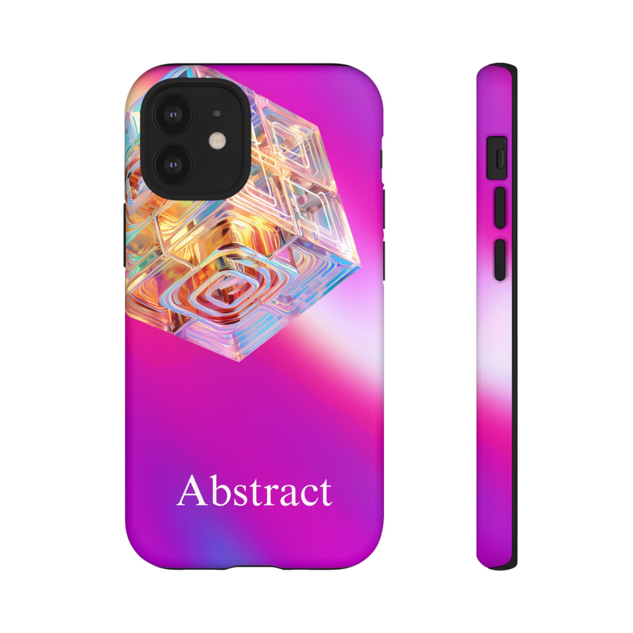 Vibrant 3D Cube Phone Case - Colorful Gradient Art for iPhone, Samsung & Pixel