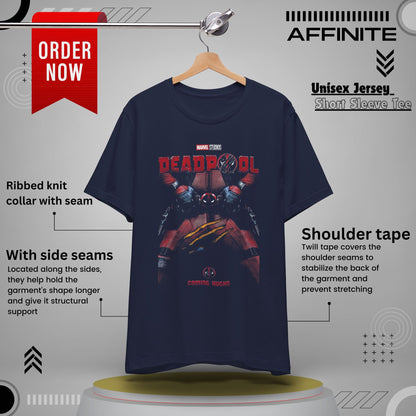 T-Shirt Deadpool Graphic Tee - Superhero Fan T-Shirt for Men & Women Navy