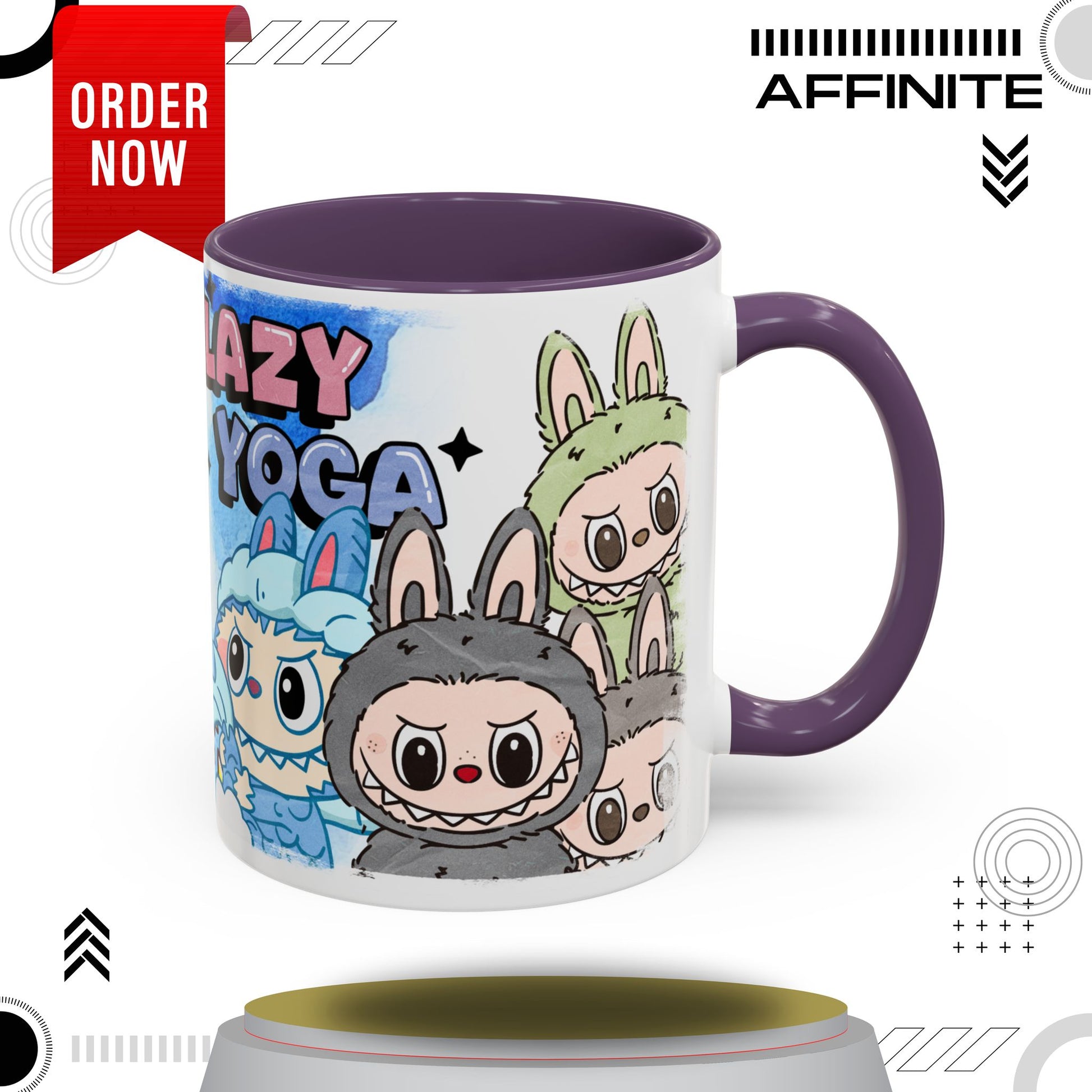Mug Lazy Yoga Monsters Coffee Mug - Fun Accent Mug for Yoga Lovers