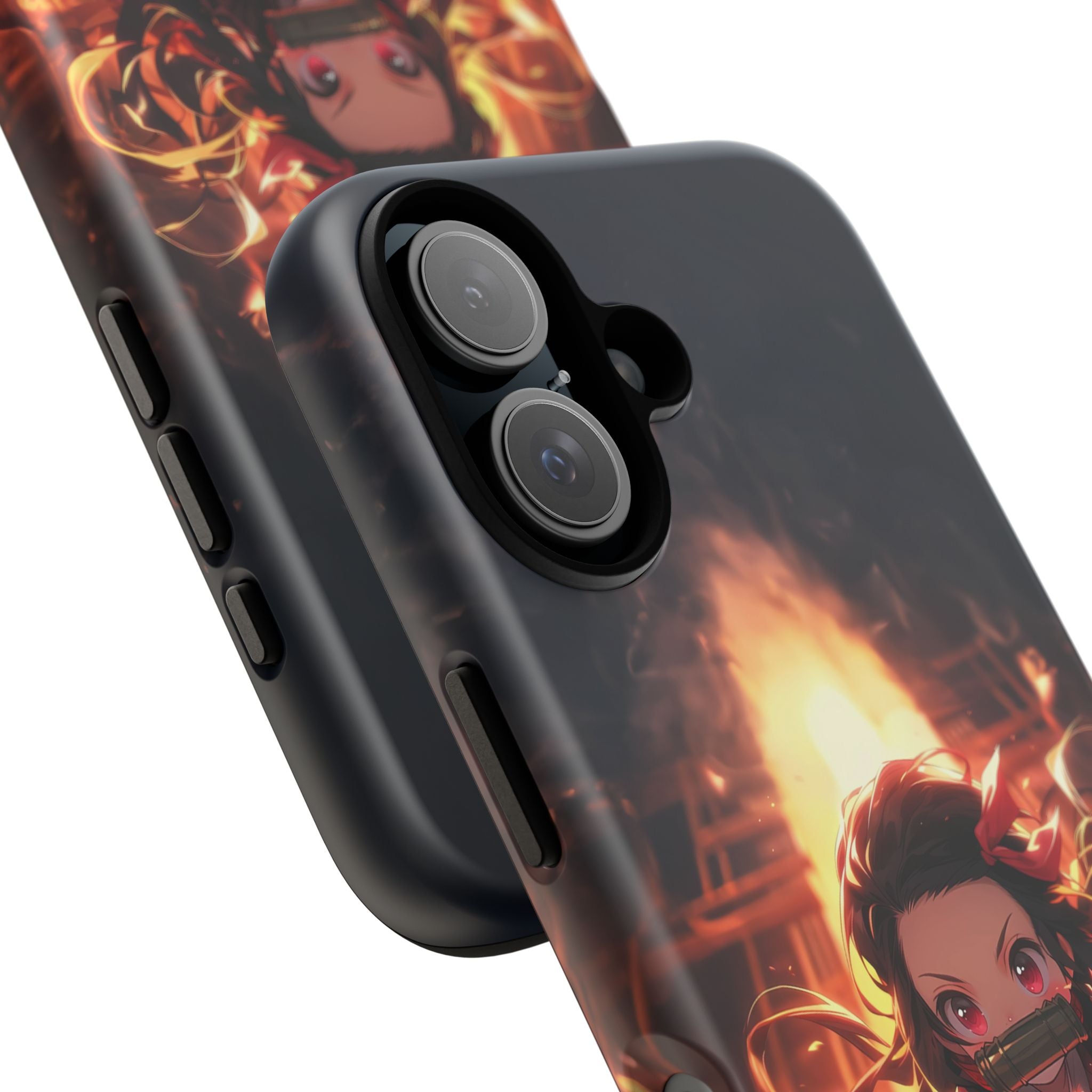 Chibi Nezuko Kamado Tough Phone Case – Anime Protective Case for iPhone & Samsung, UV Resistant, Durable & Stylish
