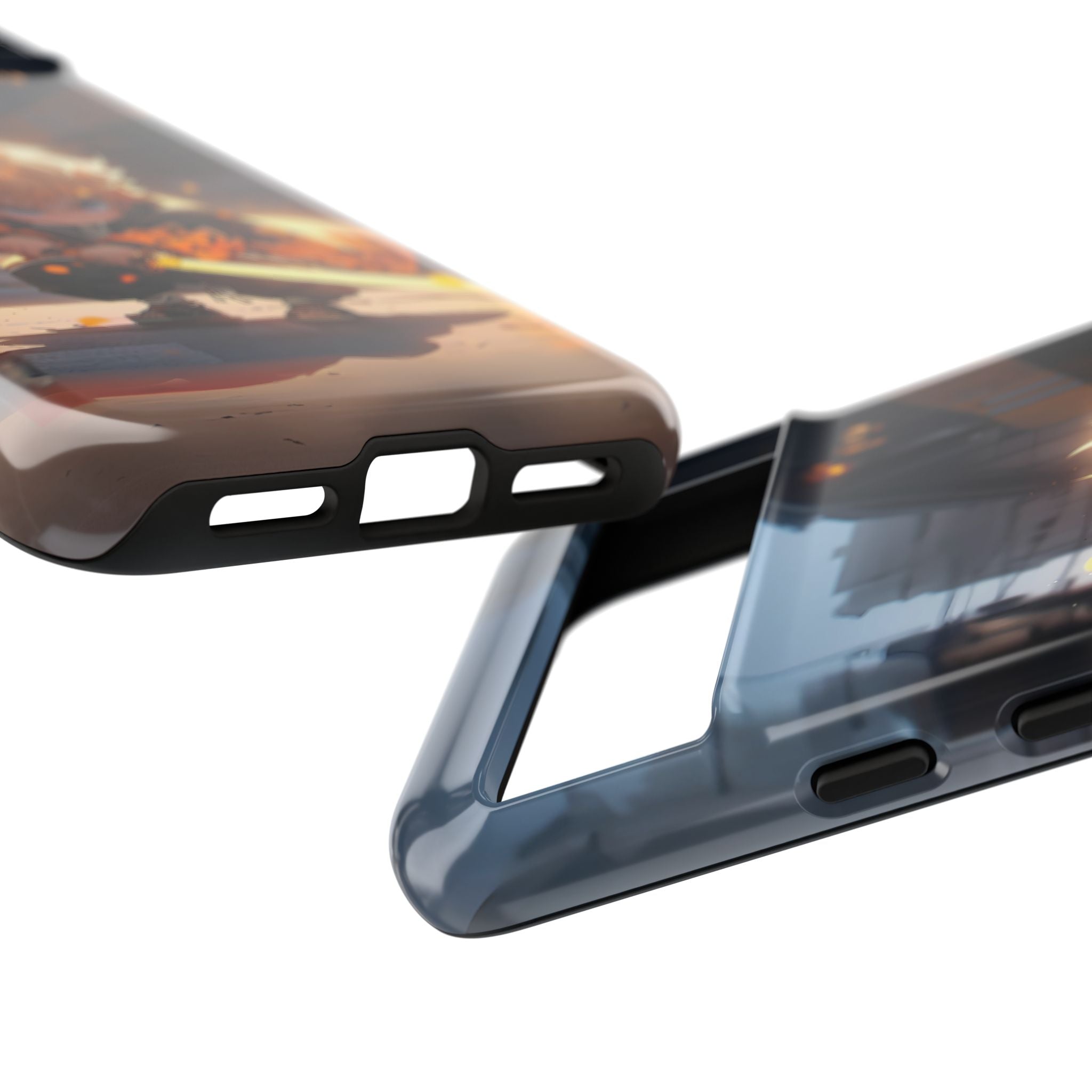 Chibi Zenitsu Lightning Tough Phone Case – Anime Protective Case for iPhone & Samsung, UV Resistant, Durable & Stylish