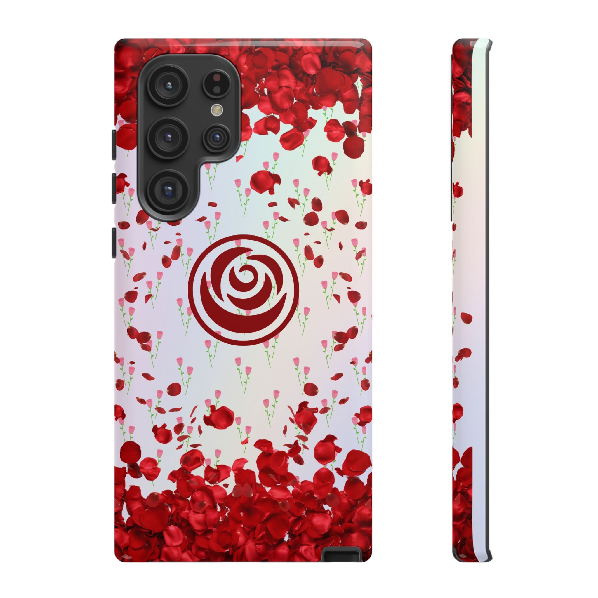 Tough Cases - Red Blossom Elegance Themed Phone Protection for iPhone, Samsung, and Google Pixel (Matte/Glossy)