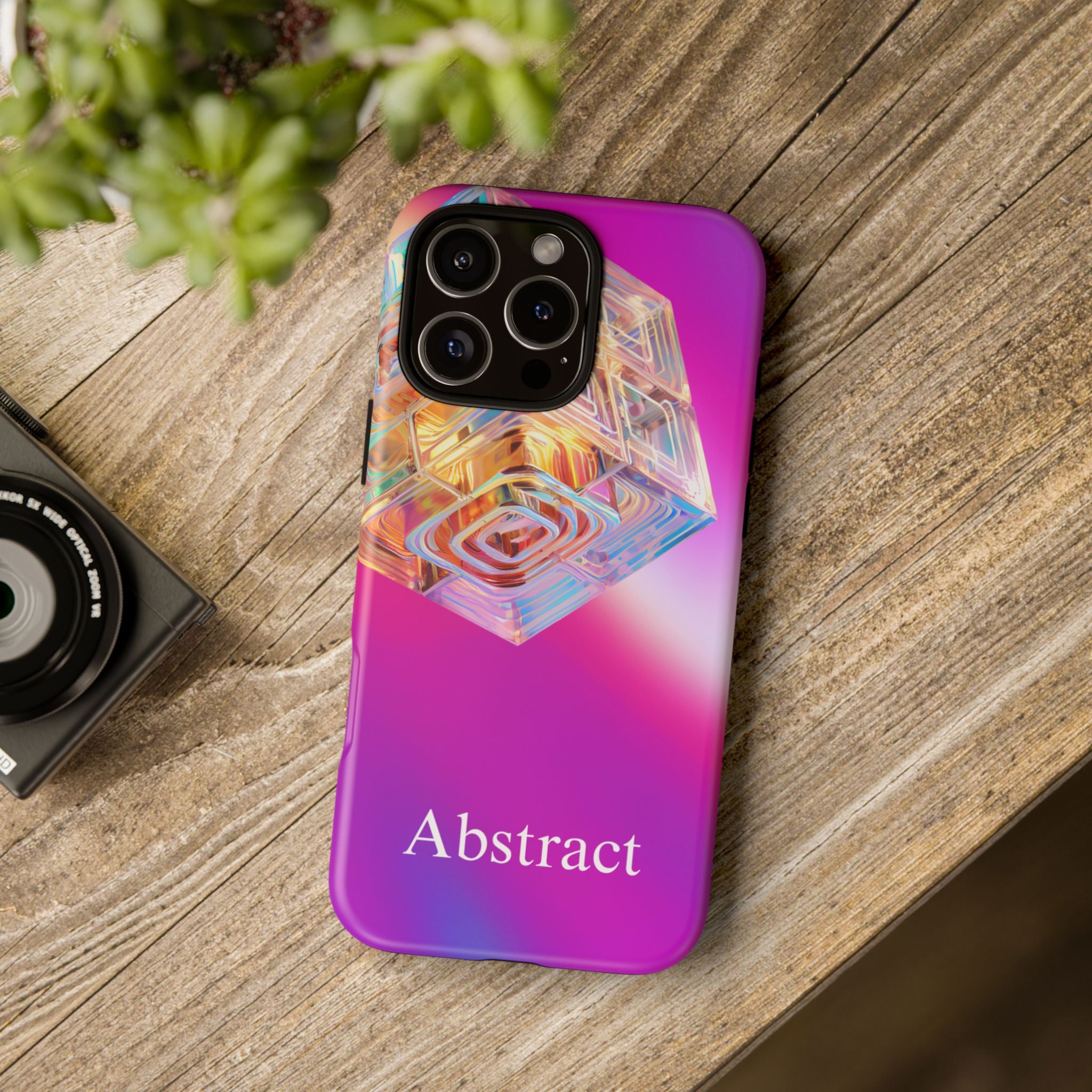 Vibrant 3D Cube Phone Case - Colorful Gradient Art for iPhone, Samsung & Pixel