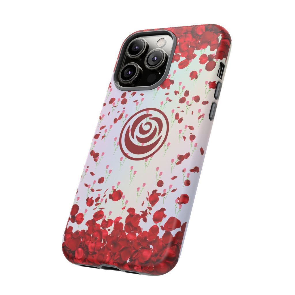 Tough Cases - Red Blossom Elegance Themed Phone Protection for iPhone, Samsung, and Google Pixel (Matte/Glossy)