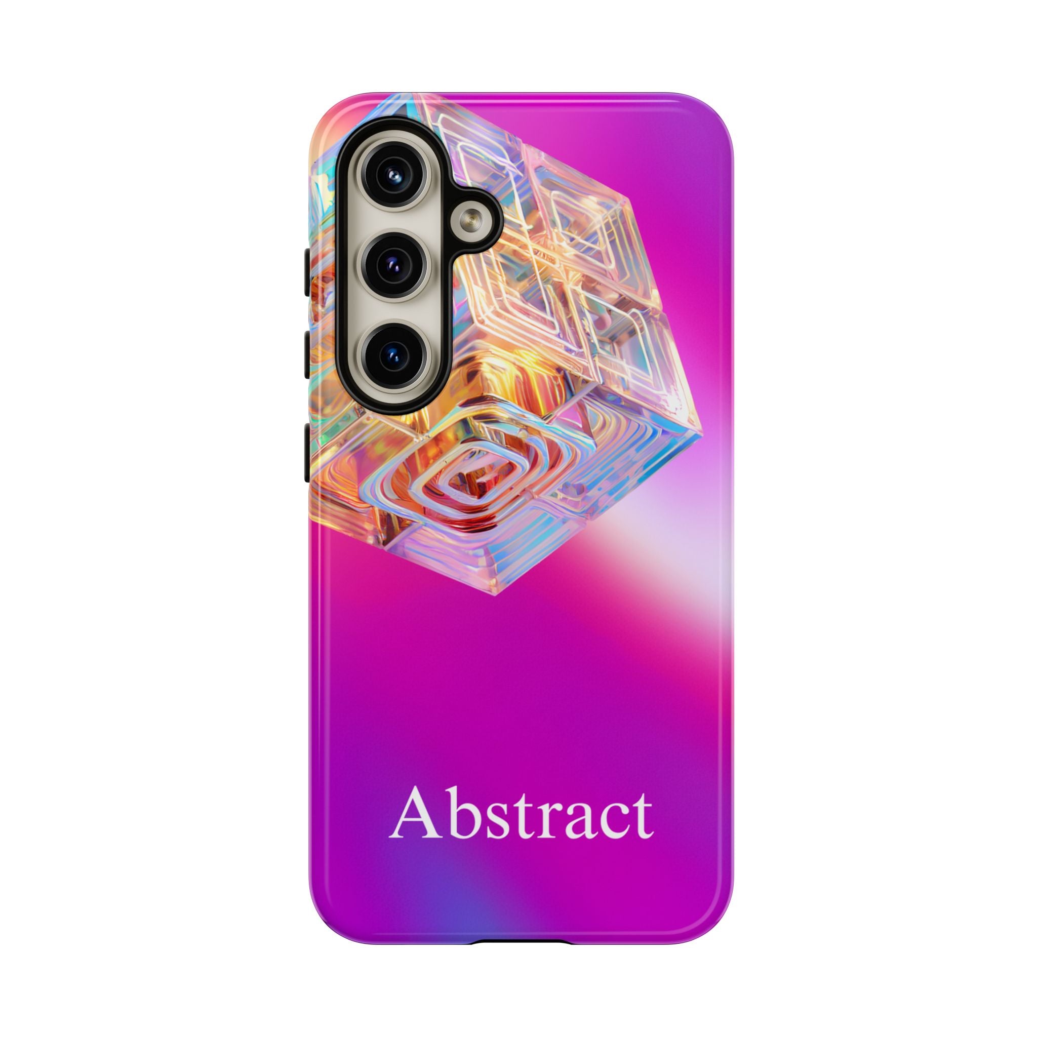 Vibrant 3D Cube Phone Case - Colorful Gradient Art for iPhone, Samsung & Pixel