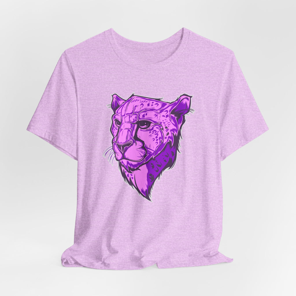 Purple Leopard Shirt – Wild Animal Print Unisex Graphic Tee | Soft Cotton for Nature Lovers & Artwear Fans
