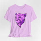 Purple Leopard Shirt – Wild Animal Print Unisex Graphic Tee | Soft Cotton for Nature Lovers & Artwear Fans