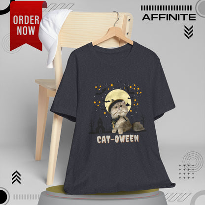 T-Shirt Unisex Halloween Cat Tee Good ‘Cat-oween’ – Perfect for Cat Lovers & Halloween Fans!