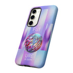 Futuristic Gradient Tough Case – 'Future is Now' 3D Design | Shockproof & UV Protected