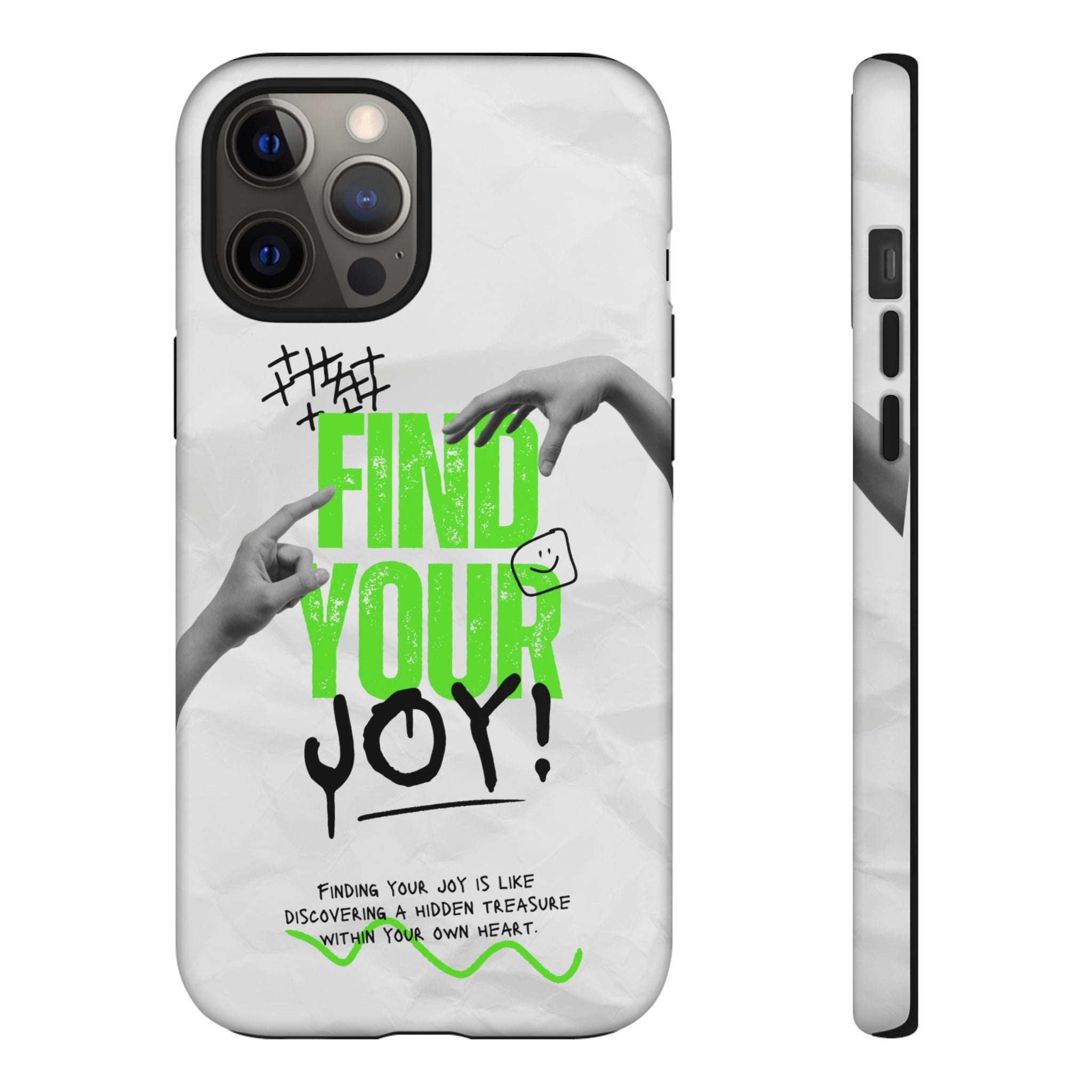 Phone Cases - Find Your Joy Themed Tough Phone Protection for iPhone, Samsung, Google Pixel (Matte/Glossy)