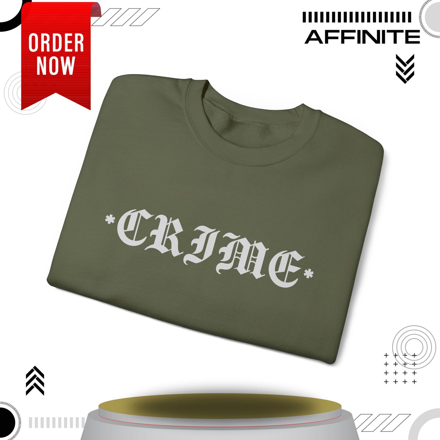 Sweatshirt CRIME Graphic Sweatshirt - Unisex Heavy Blend Crewneck (Cotton/Polyester)
