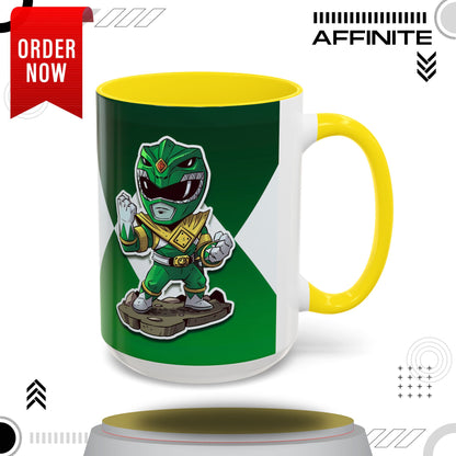 Mug Green Ranger Mug – 11oz & 15oz Mighty Morphin Power Rangers Ceramic Cup 15oz Yellow
