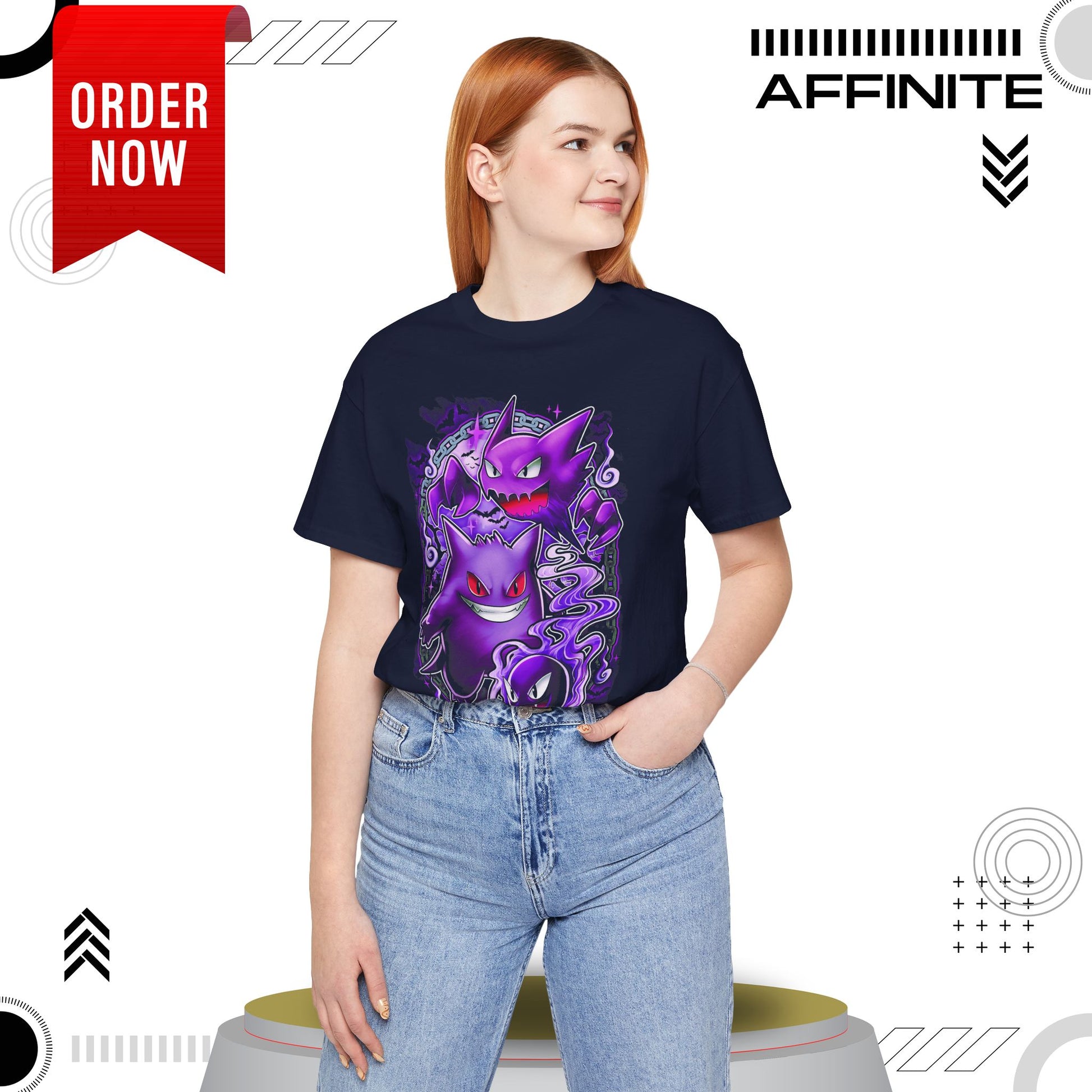 T-Shirt Ghostly Kanto Vibes Unisex Jersey Short Sleeve Tee - Spooky Design