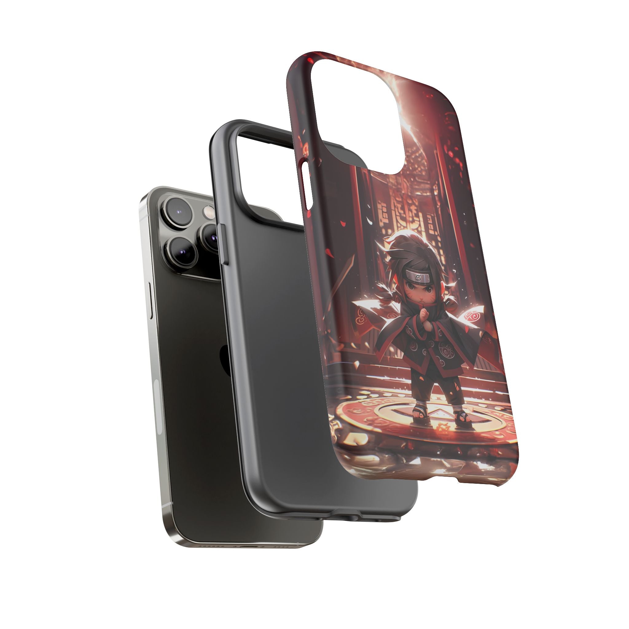 Chibi Itachi Tough Phone Case – Anime Protective Case for iPhone & Samsung, UV Resistant, Durable & Stylish