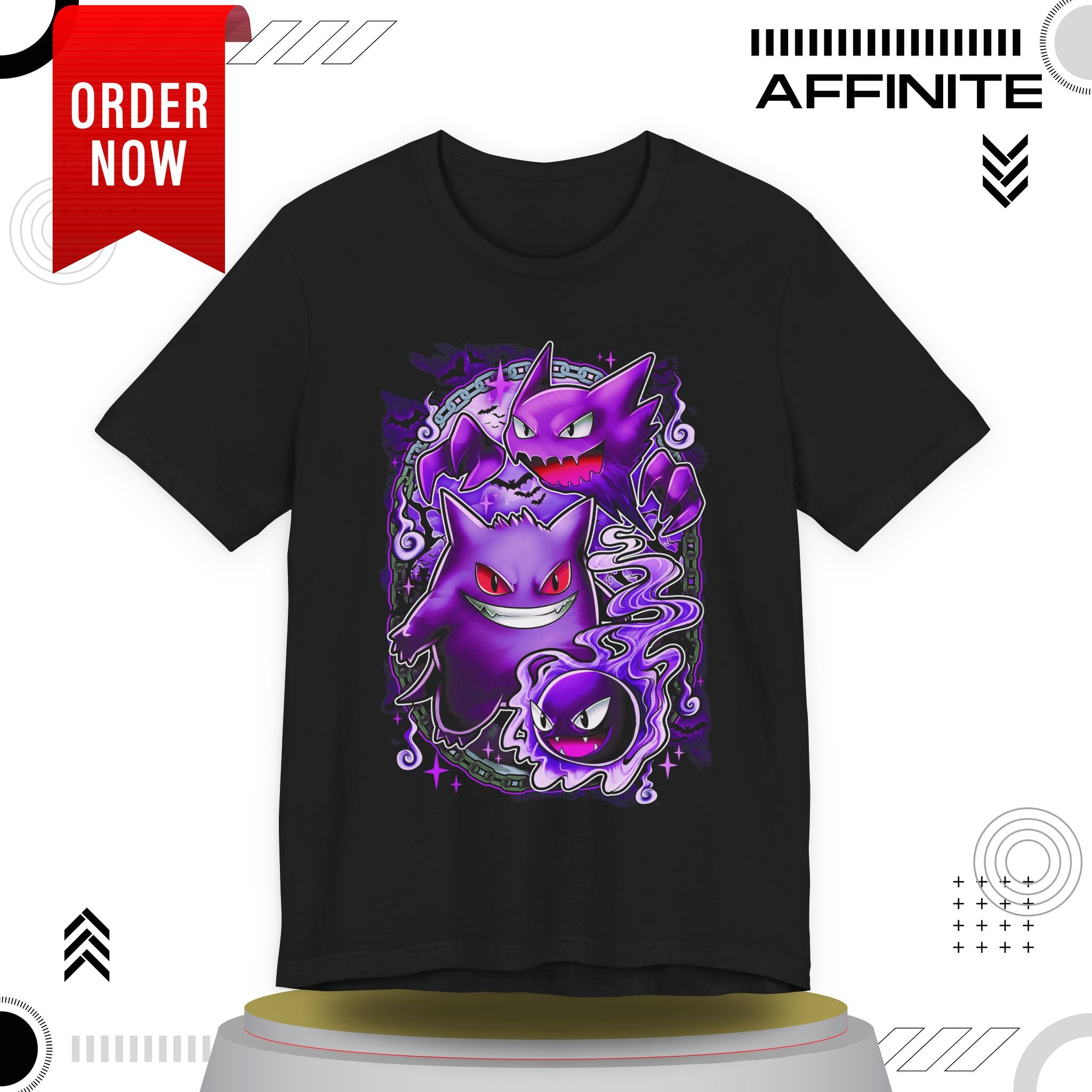 Ghostly Kanto Vibes Unisex Jersey Short Sleeve Tee - Spooky Design