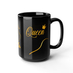 Queen Black Mug 11oz, 15oz - Perfect Gift for Her, Elegant Coffee Cup