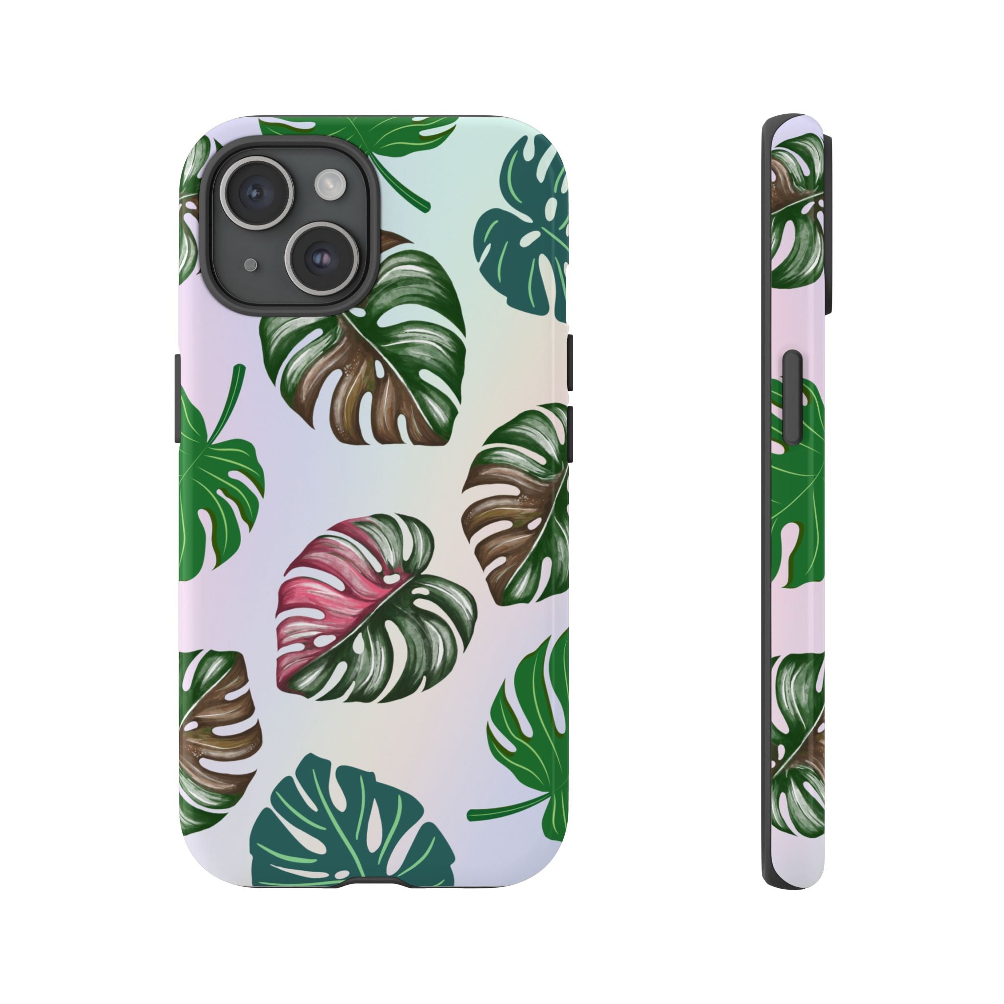 Tough Cases - Monstera Leaf Themed Phone Protection for iPhone, Samsung, and Google Pixel (Matte/Glossy)