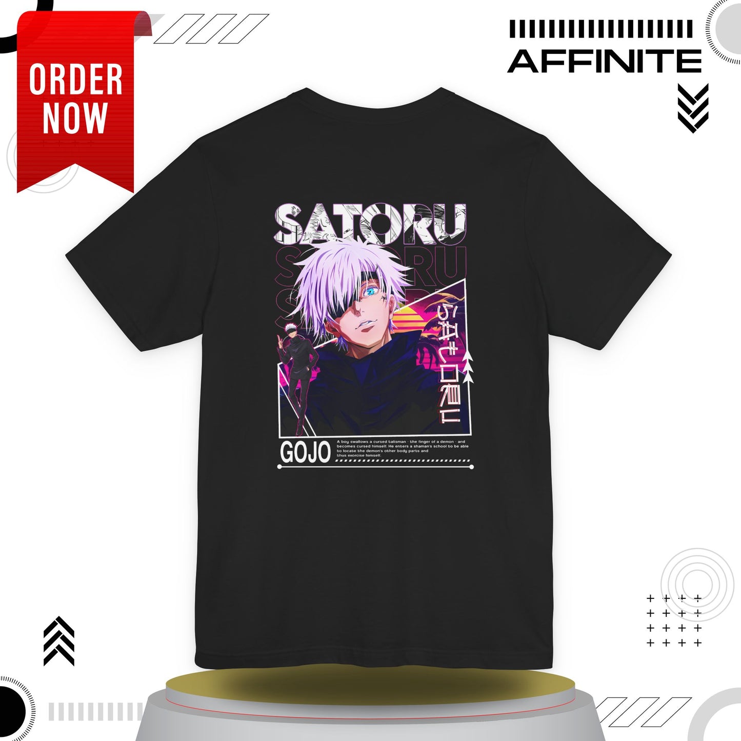 T-Shirt Unisex Anime Jujutsu Kaisen T-shirt - Gojou Satoru Design