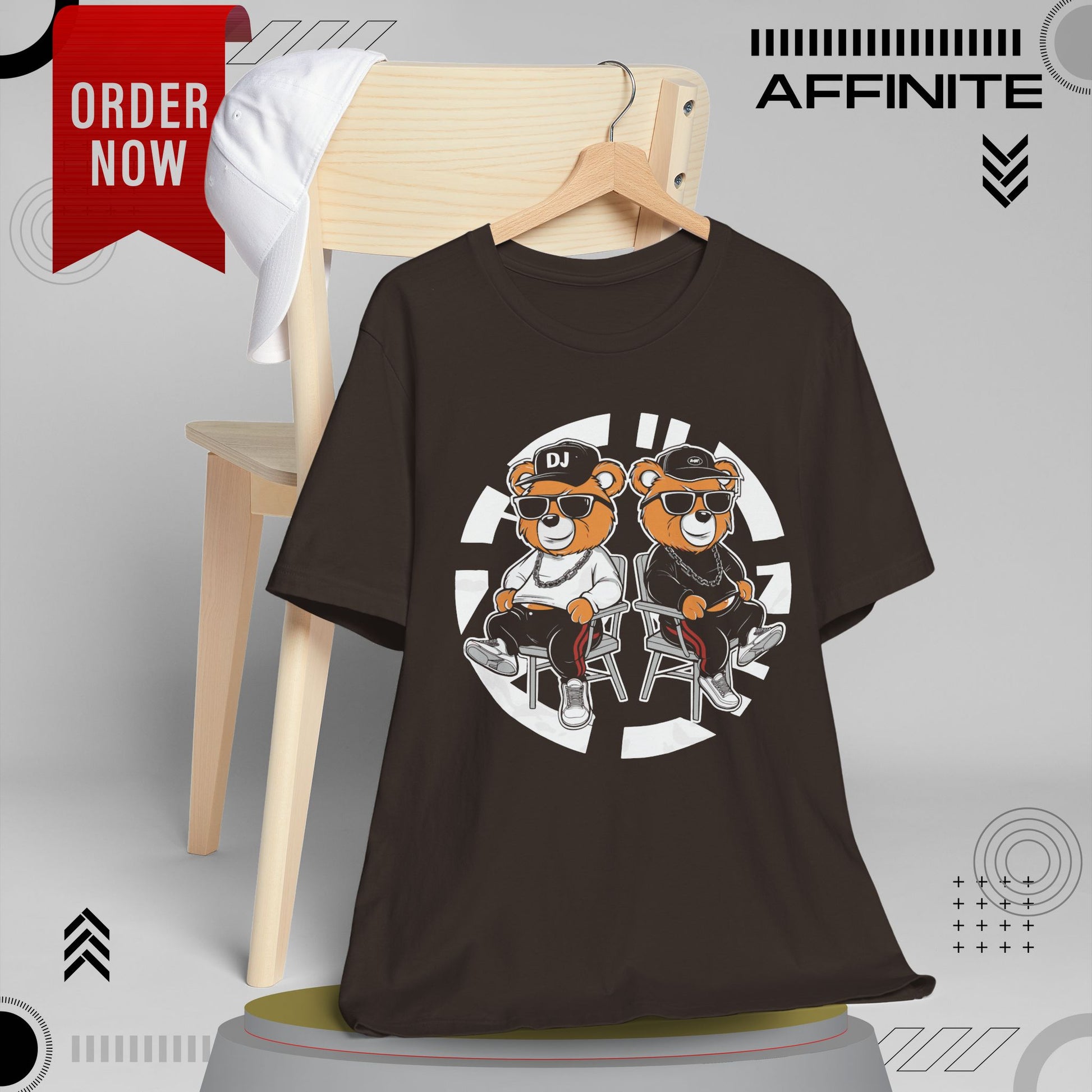 T-Shirt Awesome Bear T-Shirt - Fun Graphic Unisex Tee for Teen & Adults (100% Cotton)