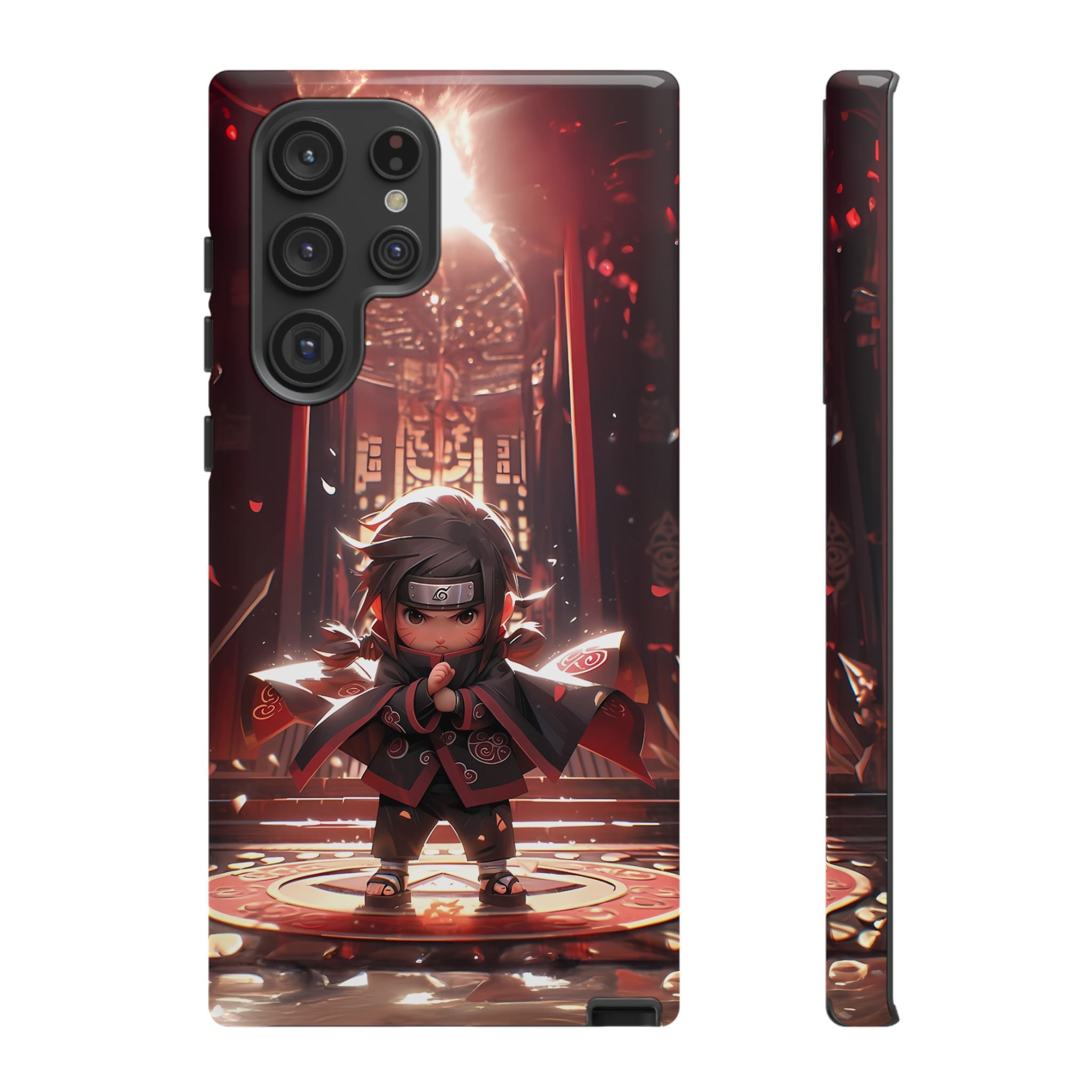 Chibi Itachi Tough Phone Case – Anime Protective Case for iPhone & Samsung, UV Resistant, Durable & Stylish