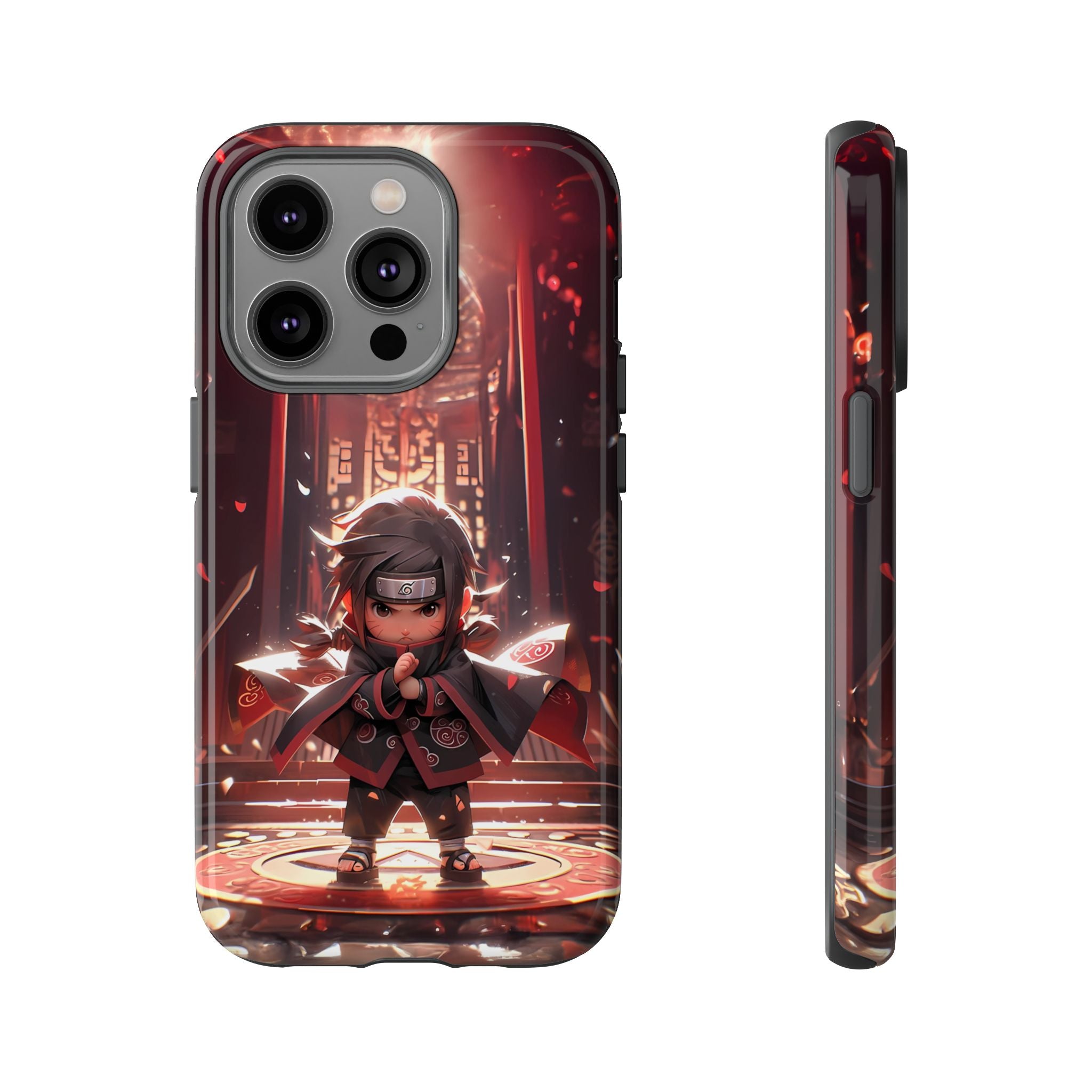 Chibi Itachi Tough Phone Case – Anime Protective Case for iPhone & Samsung, UV Resistant, Durable & Stylish