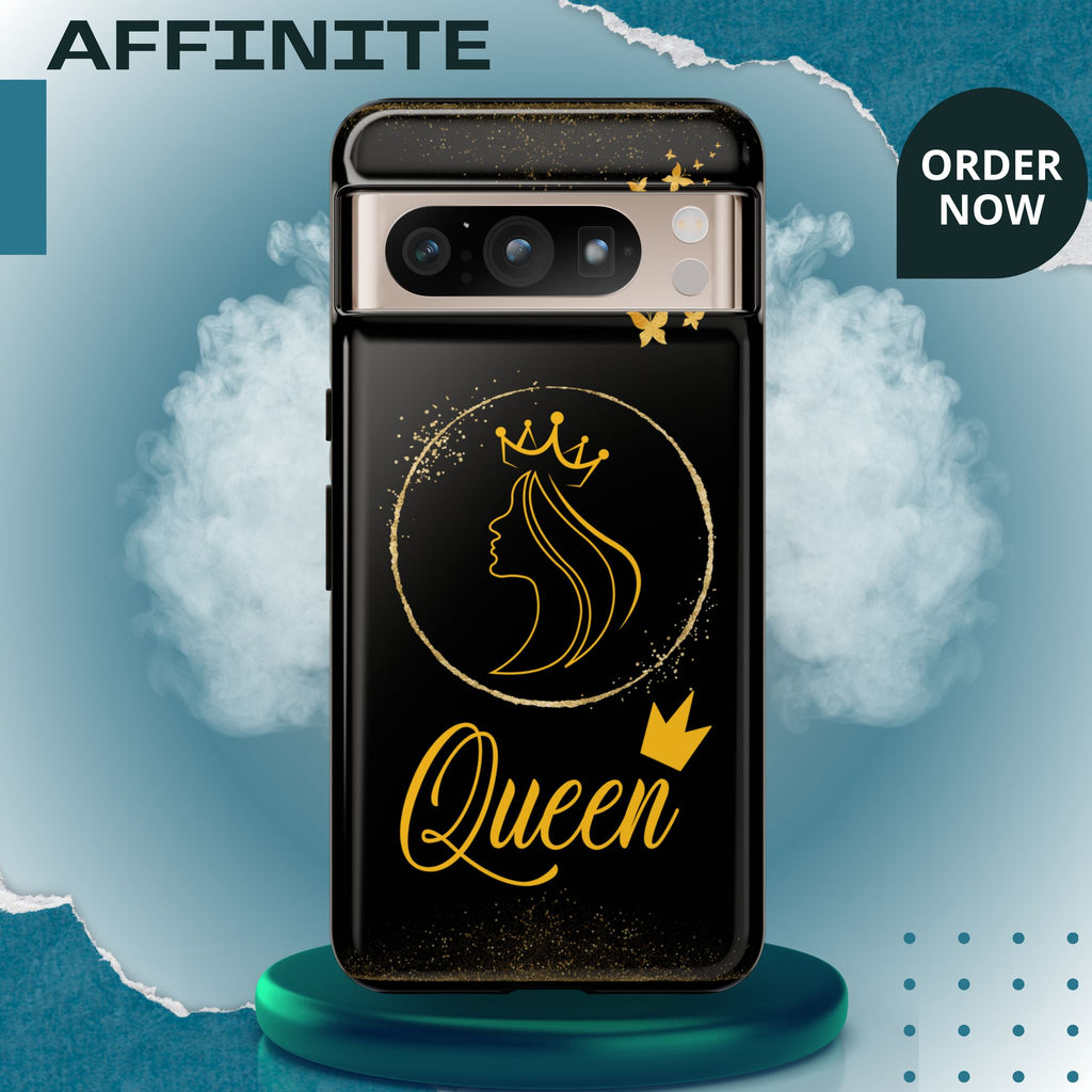 Tough Case Queen Phone Case – Matte & Glossy Crown Design for iPhone, Samsung & Pixel Google Pixel 8 Pro Glossy