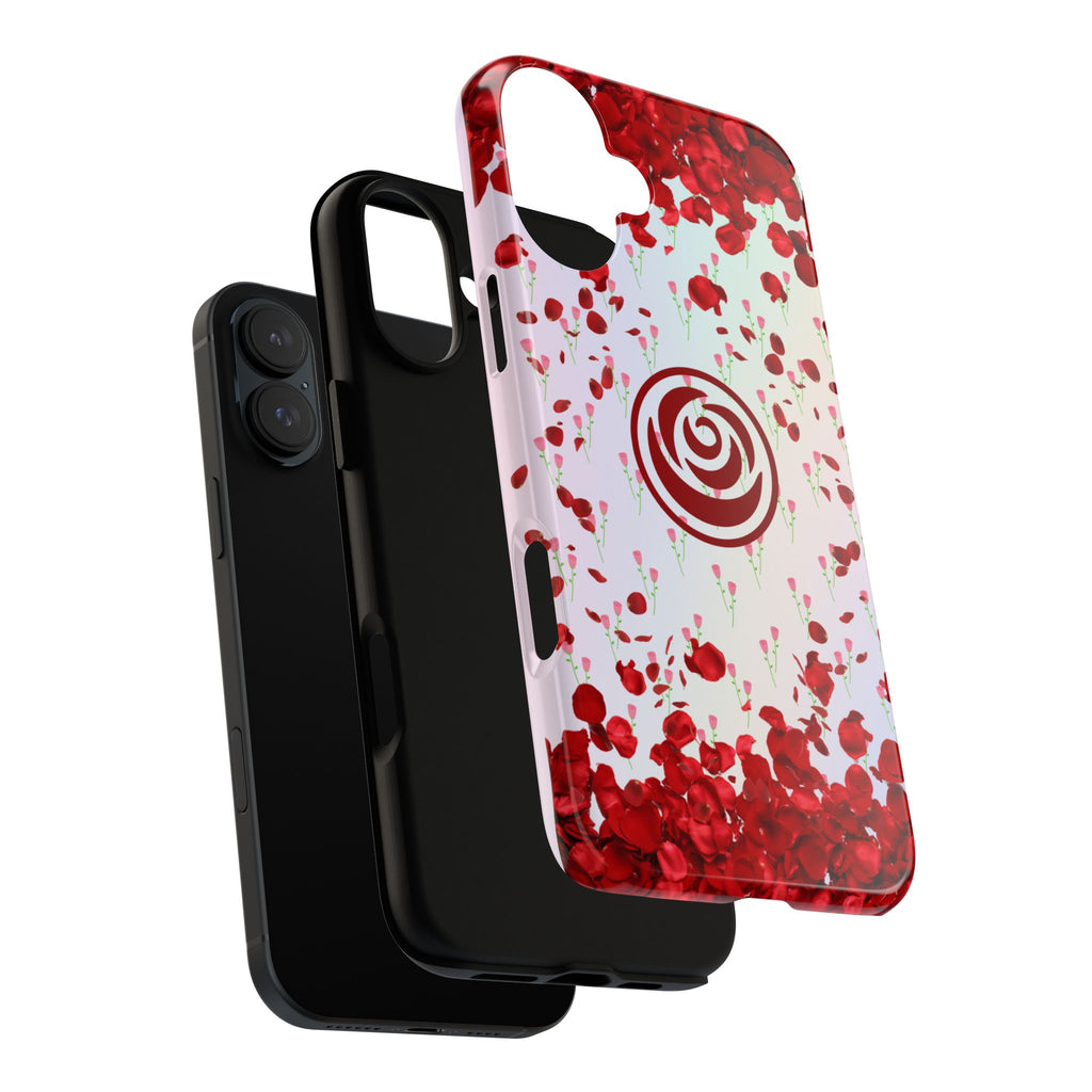 Tough Cases - Red Blossom Elegance Themed Phone Protection for iPhone, Samsung, and Google Pixel (Matte/Glossy)