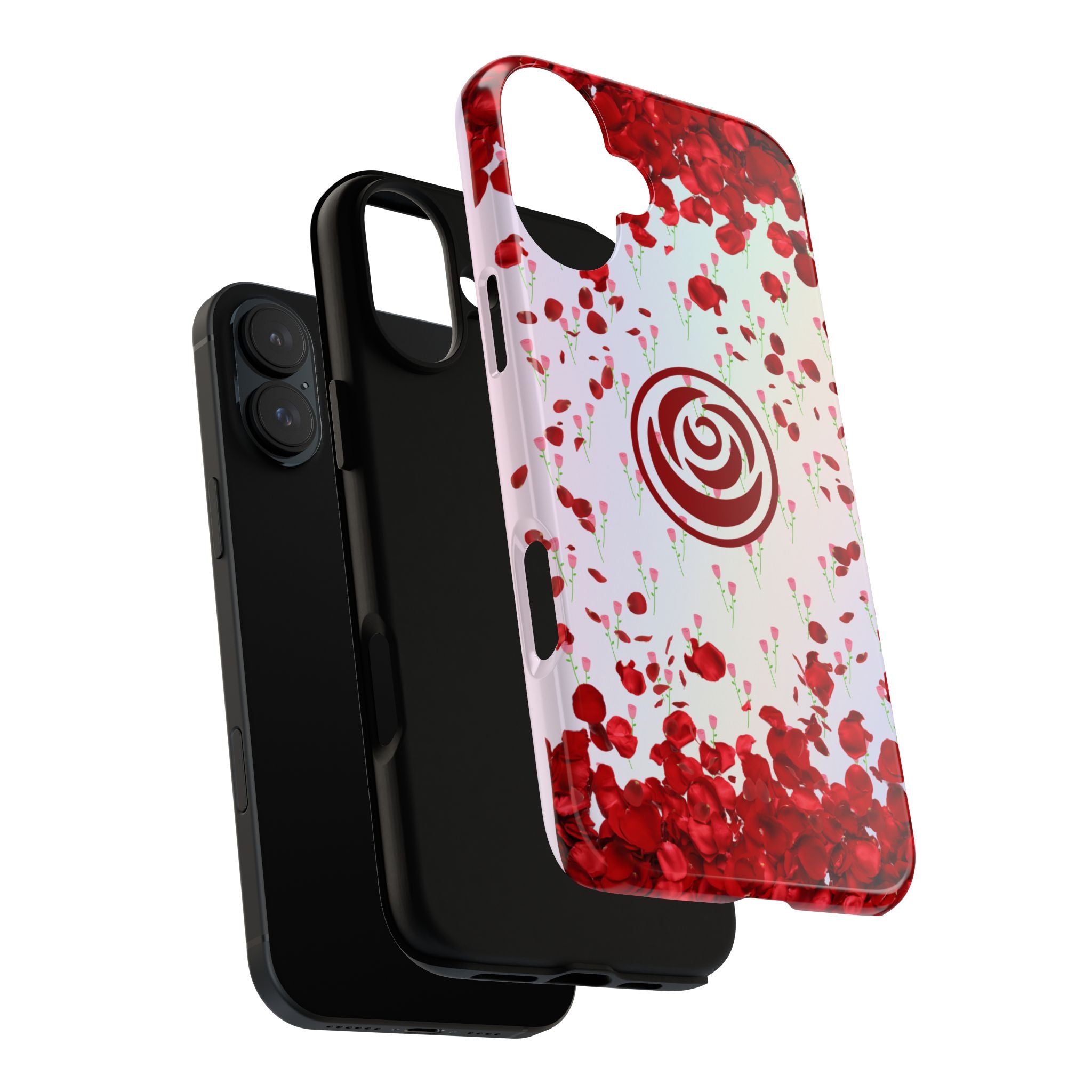 Tough Cases - Red Blossom Elegance Themed Phone Protection for iPhone, Samsung, and Google Pixel (Matte/Glossy)