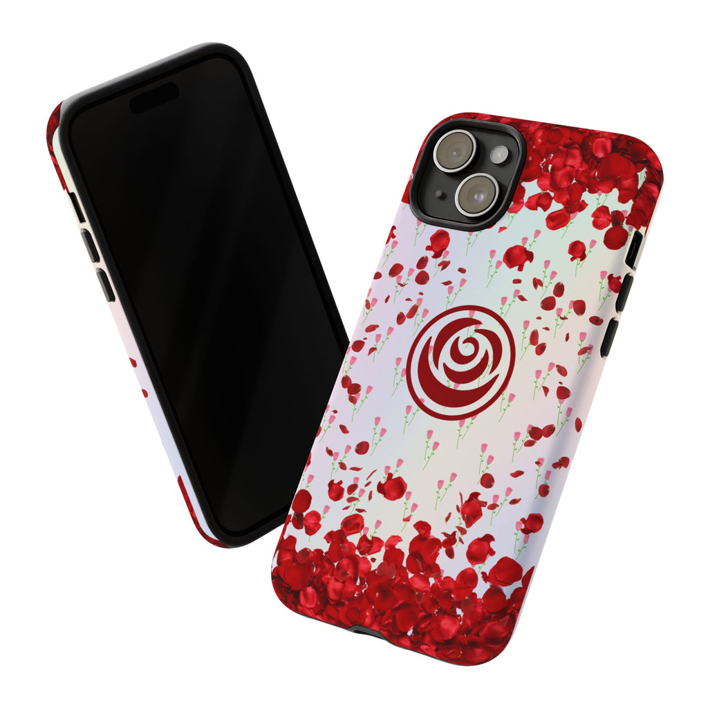 Tough Cases - Red Blossom Elegance Themed Phone Protection for iPhone, Samsung, and Google Pixel (Matte/Glossy)