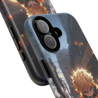 Chibi Zenitsu Lightning Tough Phone Case – Anime Protective Case for iPhone & Samsung, UV Resistant, Durable & Stylish