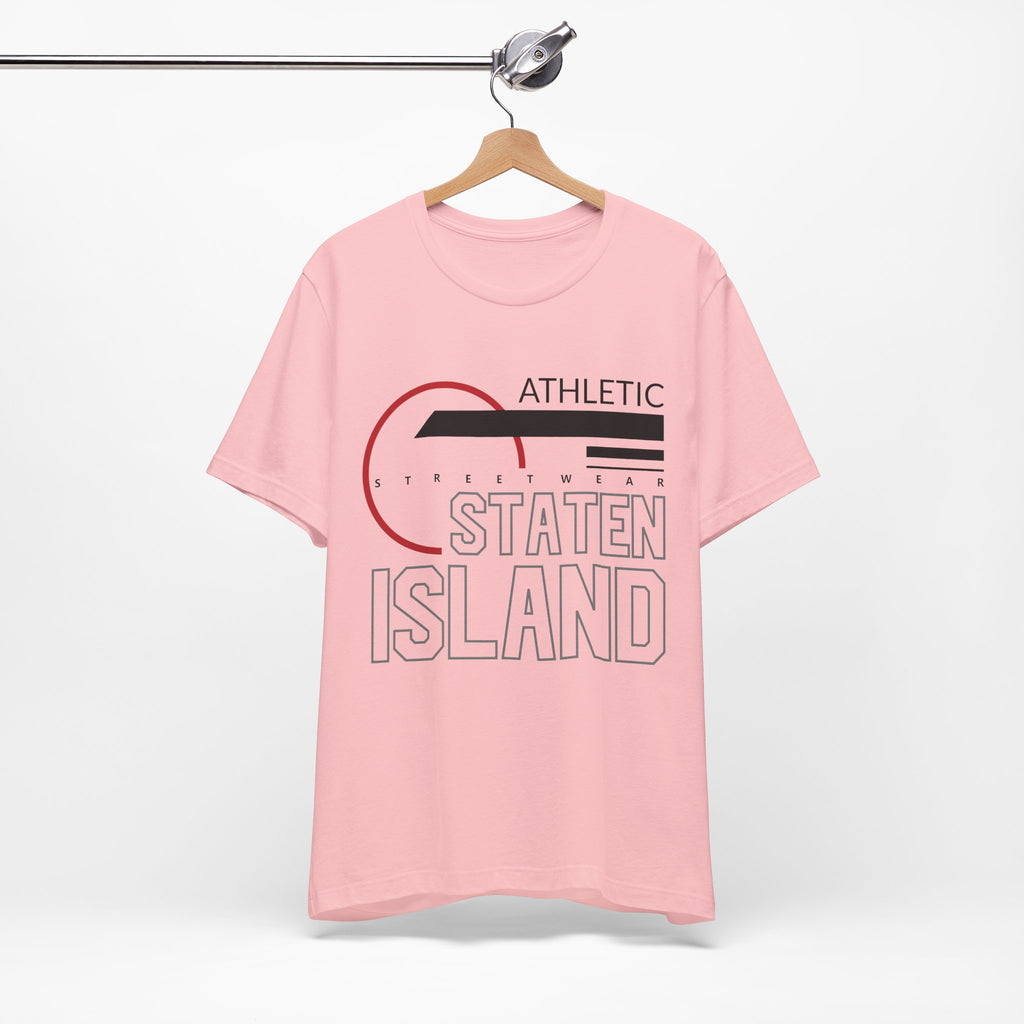 T-Shirt Unisex T Shirt - Athletic Staten Island Tee | Casual Comfort Fit | Affinite Pink