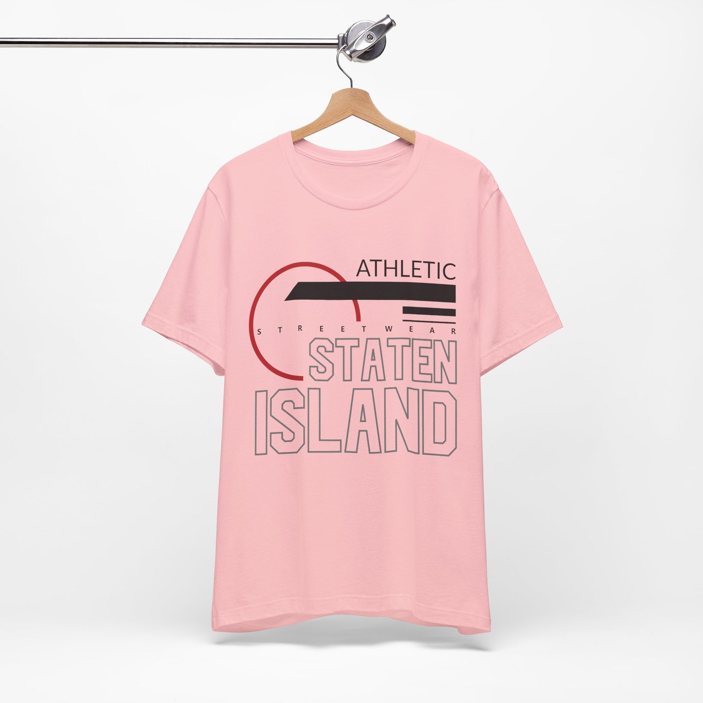 T-Shirt Unisex T Shirt - Athletic Staten Island Tee | Casual Comfort Fit | Affinite Pink