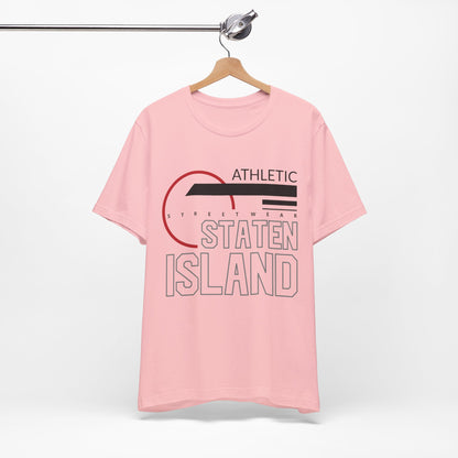 T-Shirt Unisex T Shirt - Athletic Staten Island Tee | Casual Comfort Fit | Affinite Pink